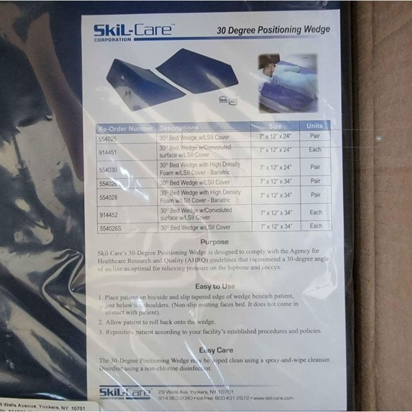 Skil-Care 30 Degree Smooth Surface Single Bed Wedge - 7" X 12" X 34" PAIR - Picture 4 of 5
